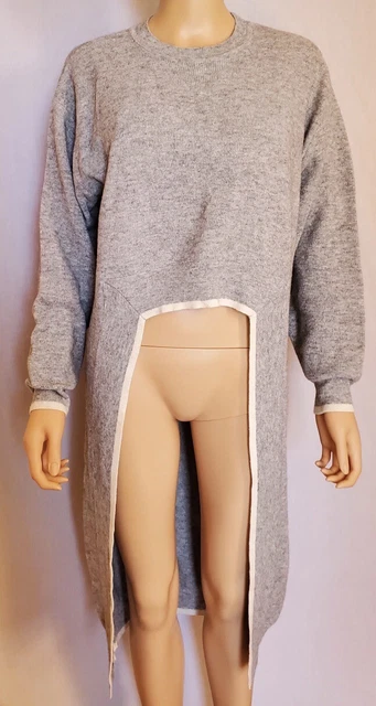 ASOS Wool Blend Open Front Long Coat Sweater Size 4 Pre-owned