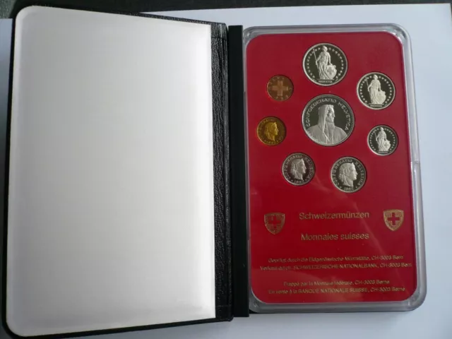 Schweiz Kursmünzensatz KMS 1982 Polierte Platte im Etui und Umkarton