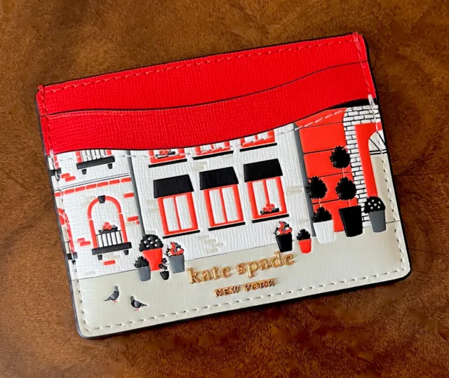 NWT Kate Spade Ltd. Edition Pizzeria SLICE Embellished Leather Cardholder Wallet