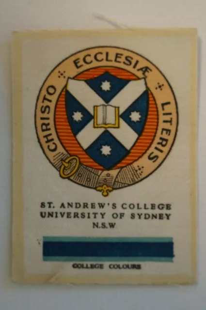 Vintage-1915-Wills Silk-School Crests- St.Andrews College University of Sydney