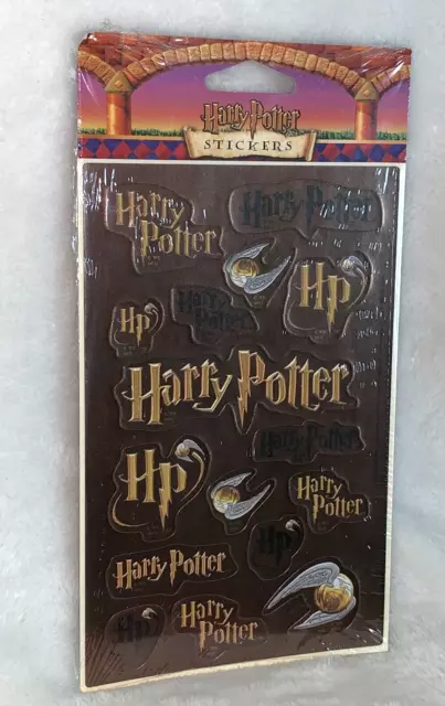 New Sealed Plaid Enterprises Harry Potter Logo & Golden Snitch Stickers 2 Sheets