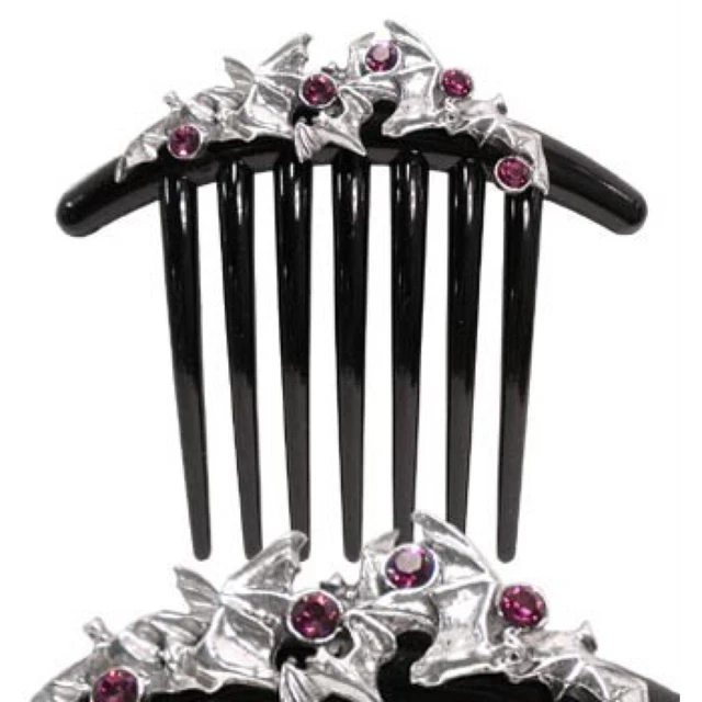 Alchemy Gothic Spiders Hair Comb Slide Lolita Rockabilly Witchy Rare Vintage Alchemy Gothic Spiders Hair Comb Slide Lolita Rockabilly  main image 4