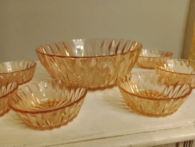 Saladier En Verre Vintage - Bon état