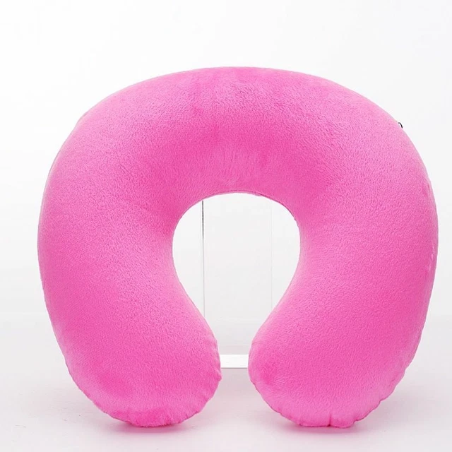 Travel U-shaped Pillow Inflatable Neck Pillow Car Head Neck Rest Air Cushion NEW 5