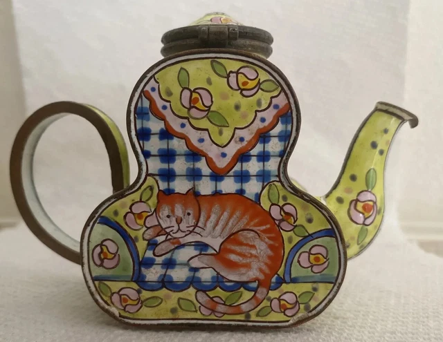 Kevin Chen Cat Enamel Teapot NOK.277