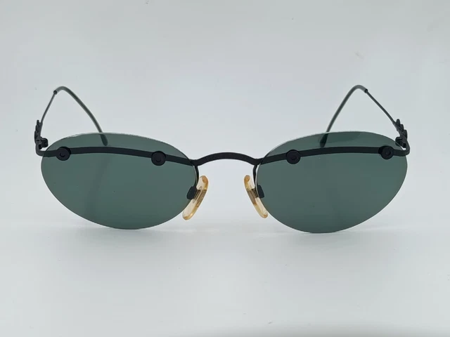 FENDI SUNGLASSES MOD. 647 C3016 Black Oval Wrap Rhinestone  display picture 1