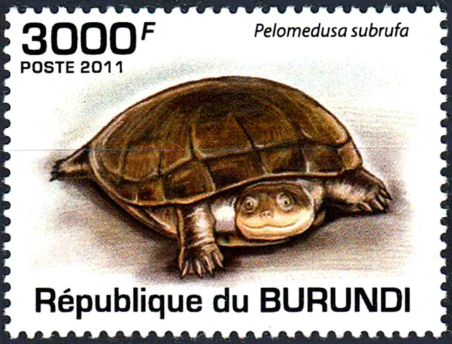 Burundi postfrisch MNH Schildkröte Reptil Starrbrust Pelomeduse Tier Natur / 115