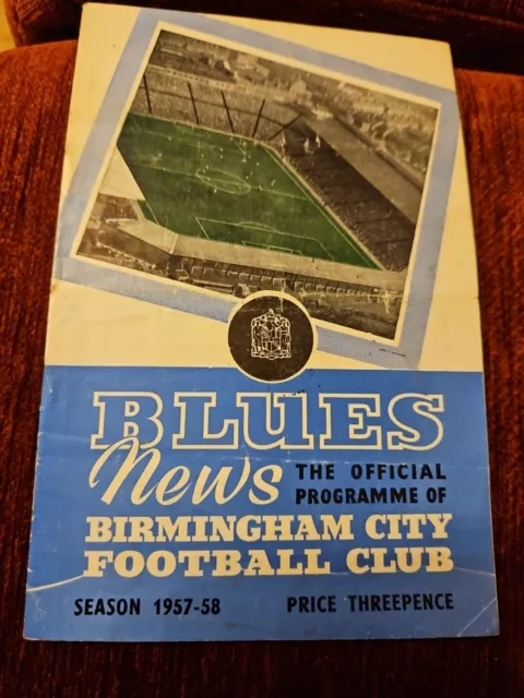 Birmingham City V Barcelona 23/10/1957 Programme