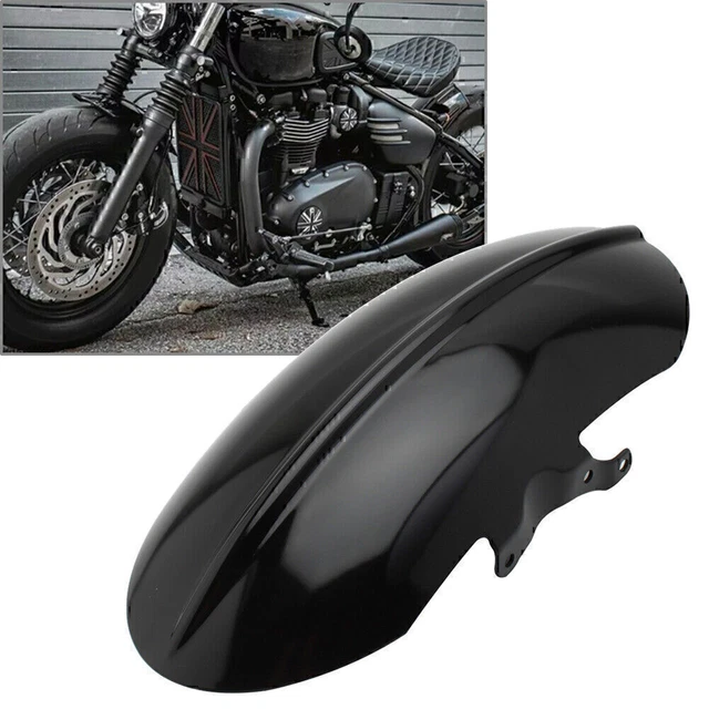 1x Motorcycle VividBlack Short Front Mudguard Fender For Bobber Speedmaster 1200
