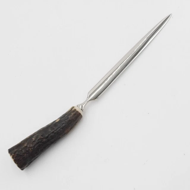 Brieföffner Brief Öffner mit Hirsch Geweih Horn Hirschhorn Griff Länge 16cm