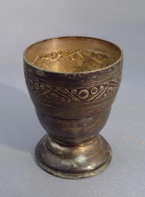 Jean Boggio Paire de coquetiers Eléphant en métal argenté, H 8,5cm