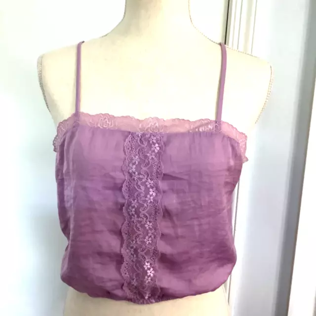 Lilac Purple VCAY All Over Print Ruched Bust Cami Dress Sz XS S M L