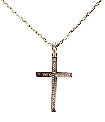 croix avec jesus en vrai plaqué or pendentif neuf avec chaine et écrin en option 