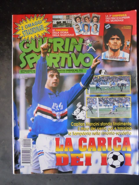 Roberto Mancini of Sampdoria in action during the Serie A match... News Photo