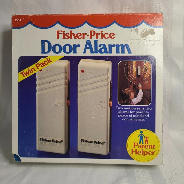 Rara De Colección Fisher Price Coleccionable Niños Puerta de Movimiento Alarma 1986 Nueva Caja Abierta