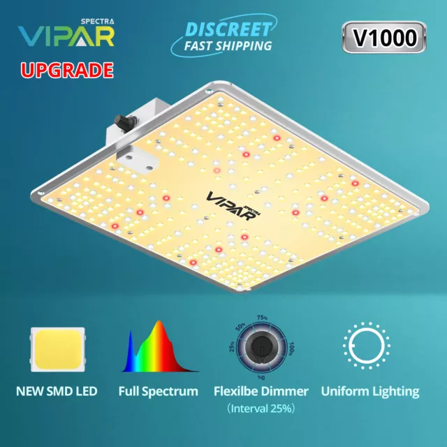 VIPARSPECTRA V1000 LED Grow Light Full Spectrum For Hydroponic Indoor Veg Flower