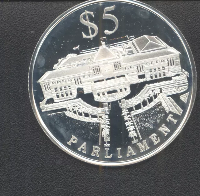 Singapore 1999 proof 5$- 25th Anniv. of Independence