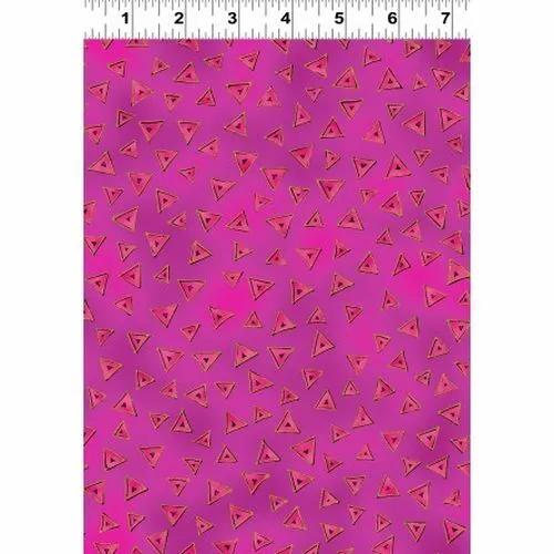 Laurel Burch Basics From Clothworks - Raspberry Triangles  #Y0841-74M