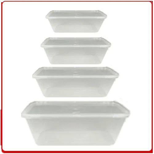 FOOD CONTAINERS PLASTIC Microwave Takeaway Freezer Safe Storage Boxes