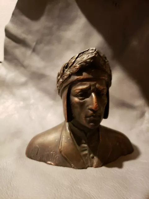 Dantes Alighieri BRONZE  statue bust sculpture