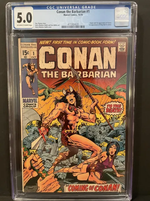 Conan the Barbarian #1 CGC 5.0 1st App Conan 1970