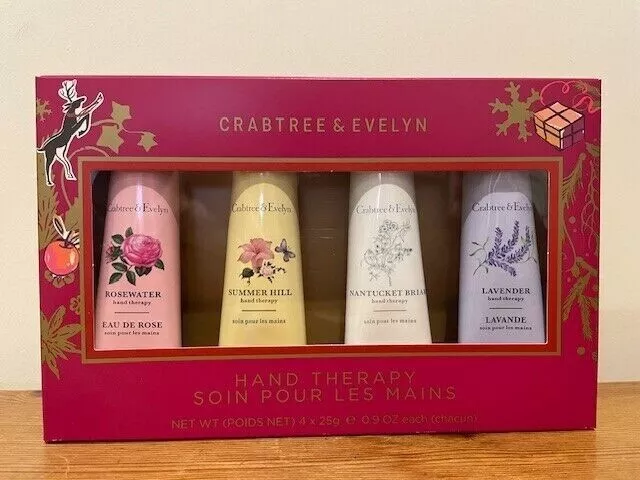 CRABTREE & EVELYN Hand Therapy Cream Gift Set - 4 x 25g - NEW- Boxed, ideal gift