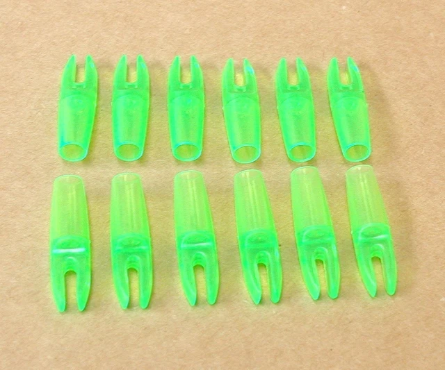 AFC Game Tracker 1880 Carbon Arrow Replacement Nocks - Flo Green - New Dozen