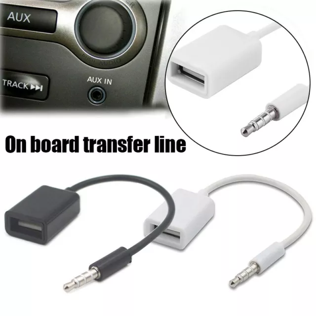 Konverter Aux Audio Kabel Adapter 3.5mm Jackto USB 2.0 Typ A Konverter Auto O Q