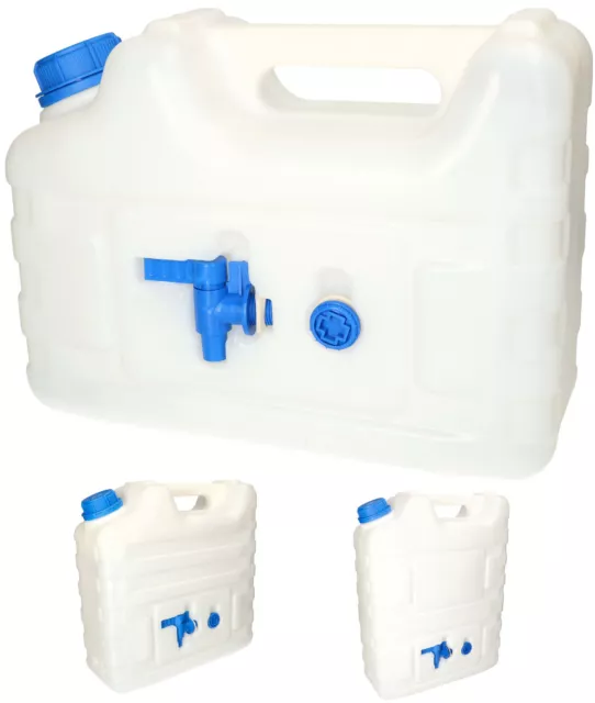 Kunststoff Wasserbehälter für Trinkwasser mit Zapfhahn 10-20L Lebensmittelecht