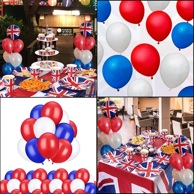 Union Jack Luftballons König Coronation Rot Weiß Blau Straße Party 25.4cm 50.8cm