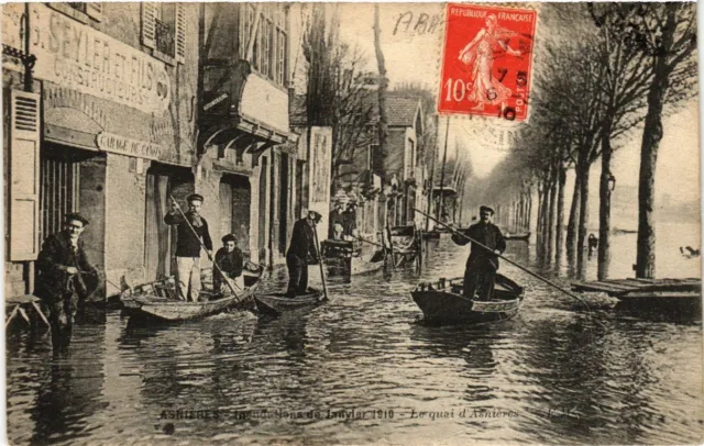 CPA ASNIERES - Floods of January 1910 - Le quai d'Asnieres (581476)