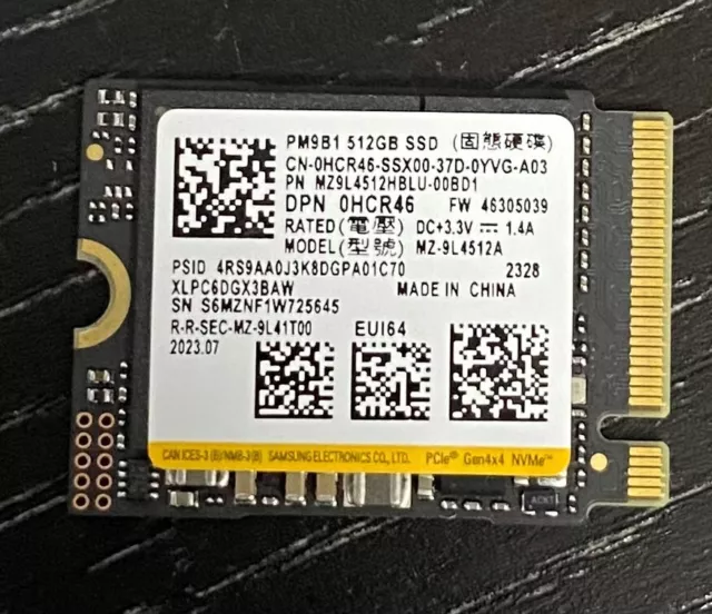 Dell M.2 PCIe NVMe Gen 3x4 Class 35 2230 SSD - 1TB