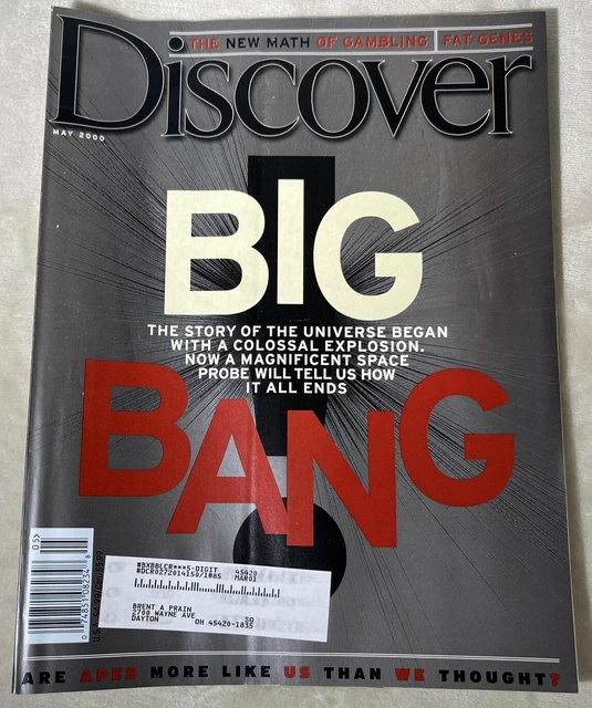 DISCOVER MAGAZINE MAY 2000 Vol 21 No 5 Big Bang Math Of Gambling Fat ...