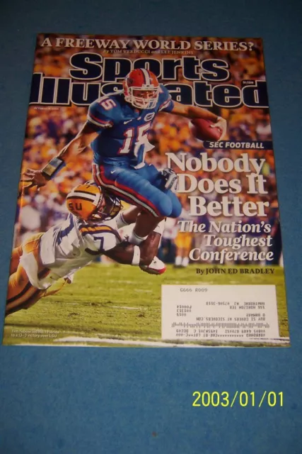 2009 Sports Illustrated FLORIDA GATORS Tim TEBOW vs LSU TIGERS SEC Football