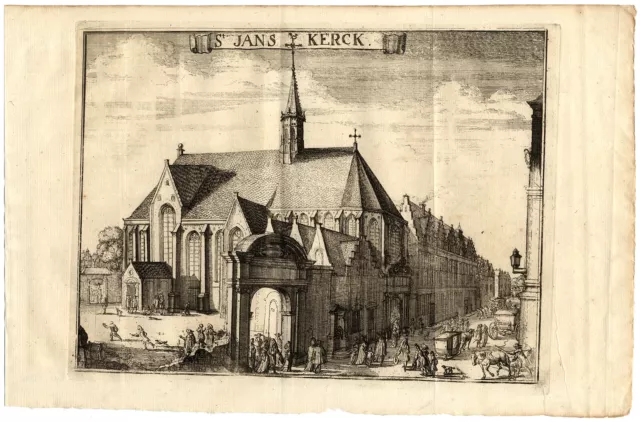 Antique Print-HAARLEM-SINT JANSKERK-NETHERLANDS-Romeyn de Hooghe-1754