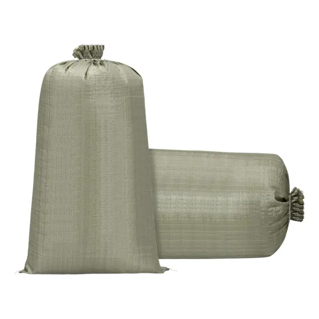 Sand Bags Empty Grey Woven Polypropylene 59.1 Inch x 39.4 Inch Pack of 10