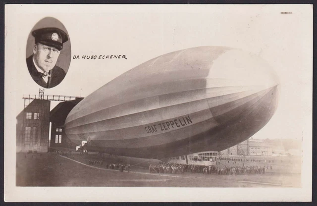 ANSICHTSKARTE LUFTSCHIFF GRAF Zeppelin mit Dr. Hugo Eckener [148] EUR 6 ...