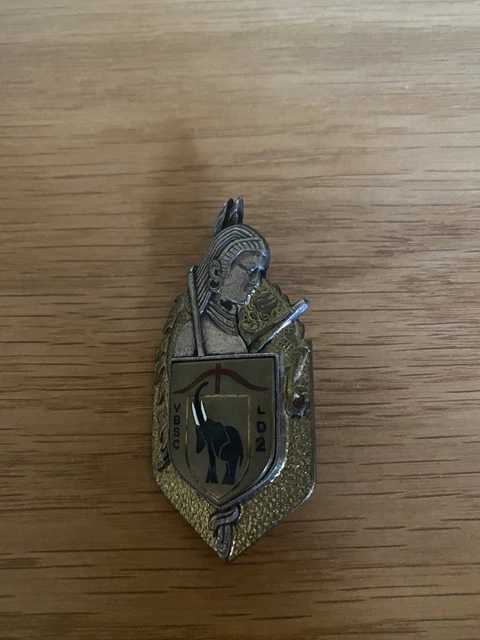 Insigne Original Gendarmerie Indochine 1er Régiment Garde Montagnarde - Émail Abîmé - Occasion