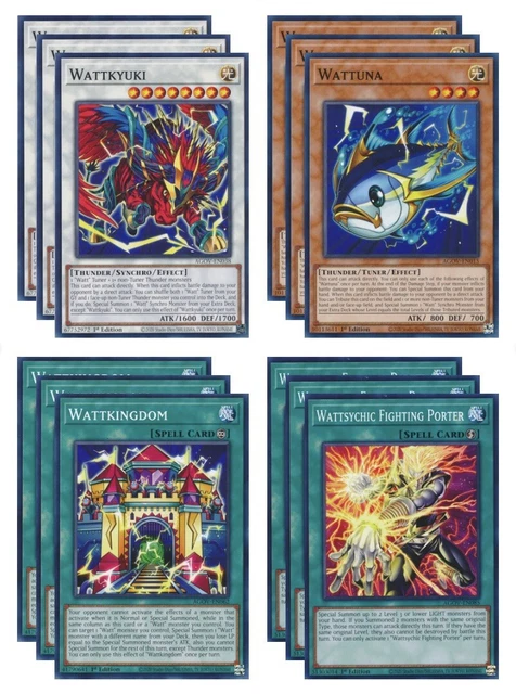 YU-GI-OH WATT DECK Core 12 Cards Complete 3 X AGOV-EN015, 38, 62, 85 2.99  - PicClick UK