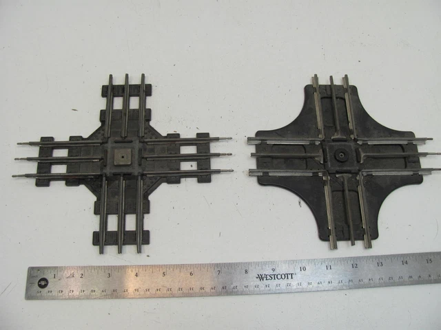 Lot Of 2 : Vintage Lionel Marx 027 Track Standard "O" Gauge 3 Rail Crossing