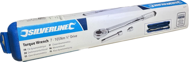 Silverline, 962219, 3/8 Zoll Antrieb Drehmomentschlüssel 20-110Nm Wendbarer Rats
