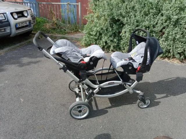 Poussette Double Avec habillage pluie Jumeaux Frères Sœur 0-3 ans BERSEY