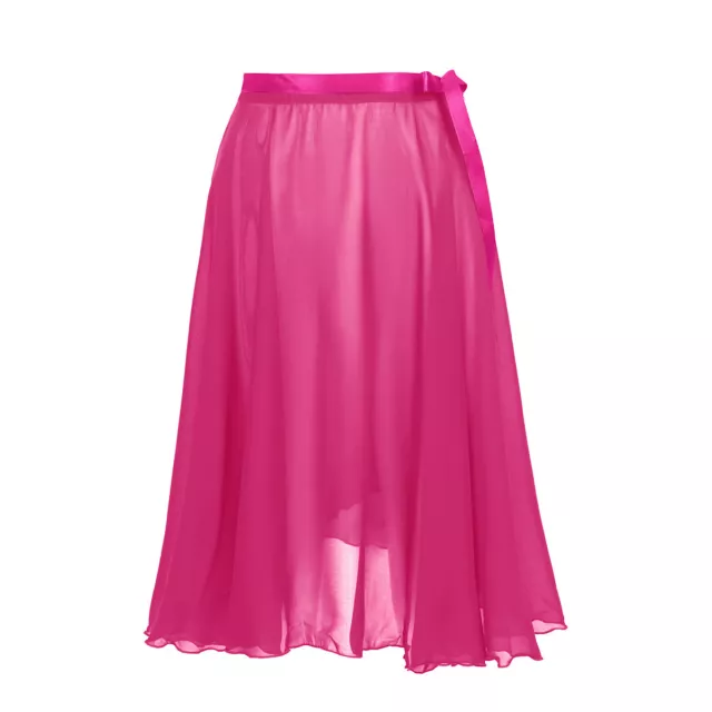 Women Sheer Chiffon Skirt Long Wrap Midi Skirt Loose Ballet Dance Dress Costume