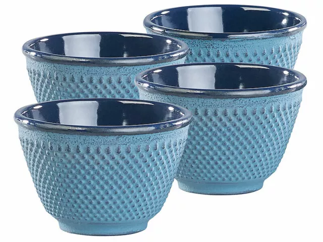 4 tasses à thé style Arare japonais - Bleu - Rosenstein & Söhne