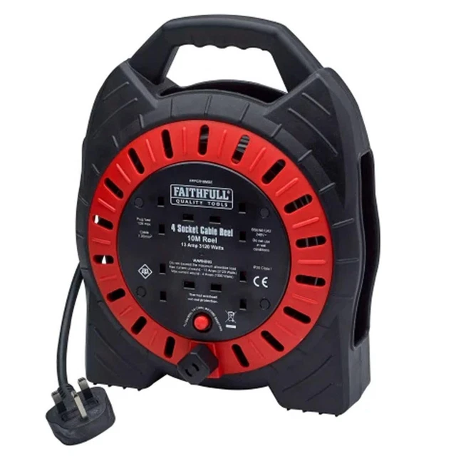 Faithfull Power Plus mulinello per cavo semichiuso 10 M 240 V.