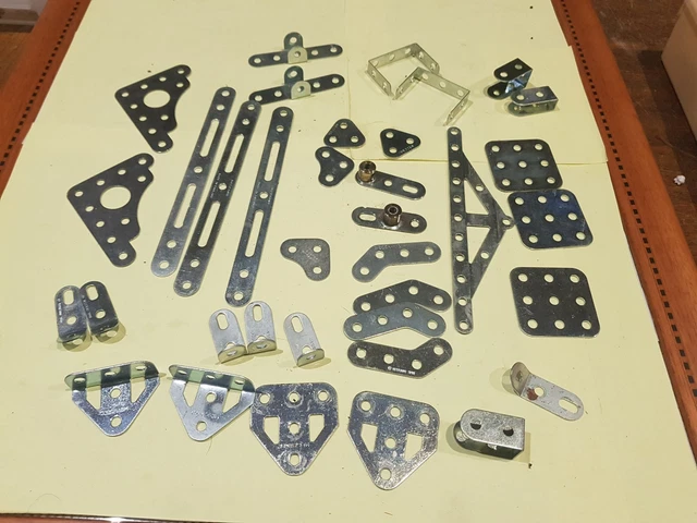 Lot Vintage De Pièces Meccano Vertes (avant 1950) - 2 Kg Pour Collection Ou Bricolage