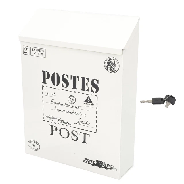 Cassetta postale blocco montaggio a parete cassetta postale cassetta postale scatola postale ferro bianco
