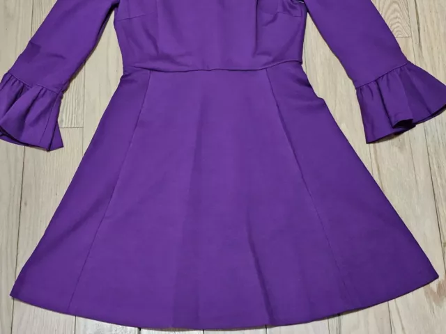 Kate Spade New York Women's Plum Bell Sleeve Ponte Fit Flare Mini Dress 3