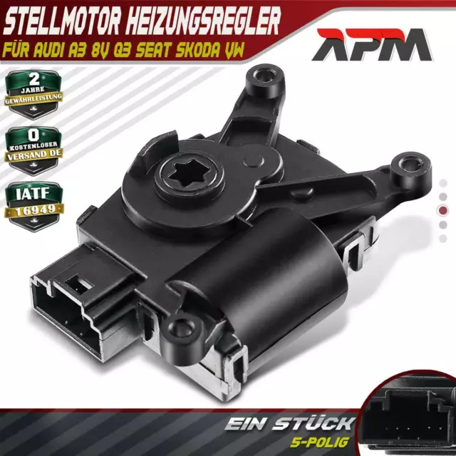 Stellmotor Mischklappe Klimaanlage für Audi A3 8V Q3 Seat Skoda VW Golf 5+6 CC