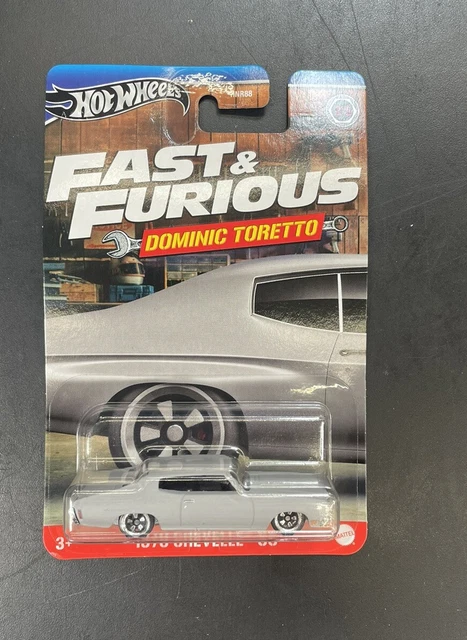 Hot Wheels Fast & Furious – Auto 1970 Chevelle SS Di Dominic Toretto, Modellino Die-cast Scala 1:64, Lunghezza 7cm, HRW49